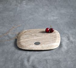 Beige Handcarved Marble Cheese Boards - Set of 3