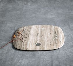 Beige Handcarved Marble Cheese Boards - Set of 3