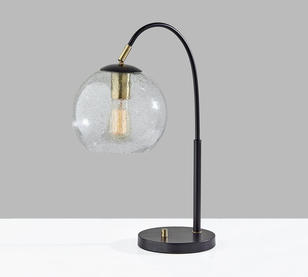 Ellison Textured Glass Globe Table Lamp (22&quot;)