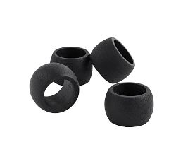 Chateau Wood Napkin Rings - Black