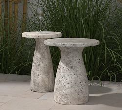 Nora Concrete Round Outdoor Accent Table (13&quot;-16&quot;)
