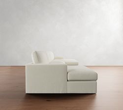 Westwood Slim Arm Slipcovered Double Chaise Sectional (173&quot;&ndash;185&quot;)