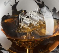 Handblown World Decanter and Glasses Gift Set