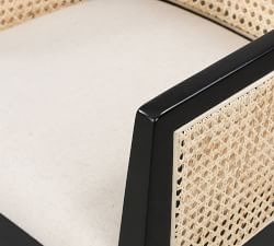 Lisbon Cane Swivel Desk Armchair