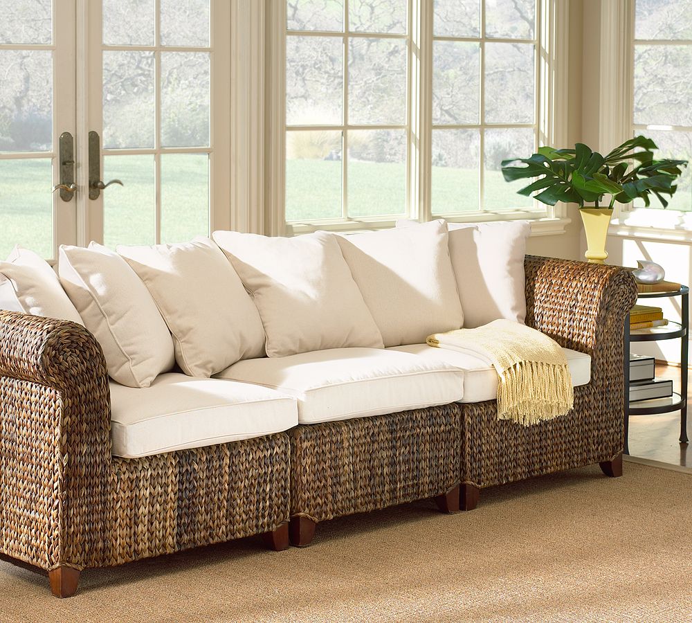 Seagrass Roll Arm Sofa