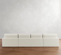 Westwood Slim Arm Slipcovered Double Chaise Sectional (173&quot;&ndash;185&quot;)