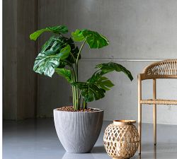 Ridged Short Tapered Cylinder Ficonstone Planters