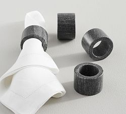 Black Marble Napkin Rings