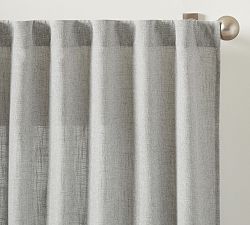 Open Box: Brixton Textured Curtain, 50"W x 108"L Set of 2 - Heathered Gray