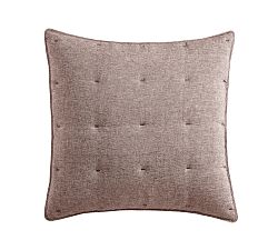 Open Box: Belgian Flax Linen Comforter Sham, Euro - Set of 3 - Coffee