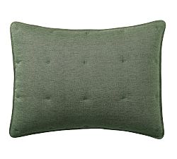 Open Box: Belgian Flax Linen Comforter Sham, Standard - Set of 2 - Cypress