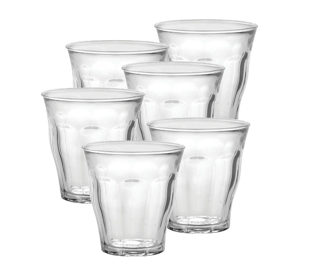 Duralex Picardie Clear Drinking Glasses - 6 3/4 oz. - Set of 6