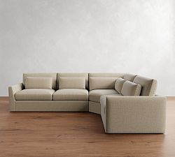 Westwood Fin Arm Deep Seat 3-Piece Wedge Sectional (133&quot;)