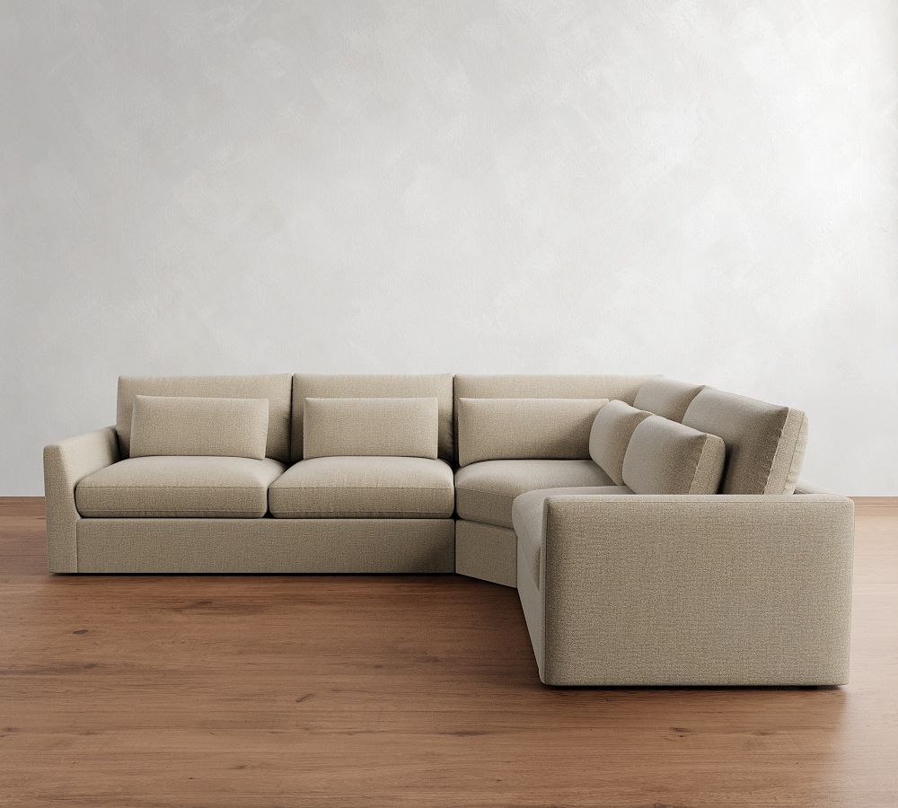 Westwood Fin Arm Deep Seat 3-Piece Wedge Sectional (133&quot;)