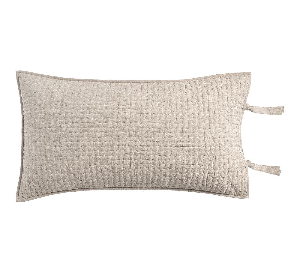 Pick-Stitch Handcrafted Cotton/Linen Quilted Sham