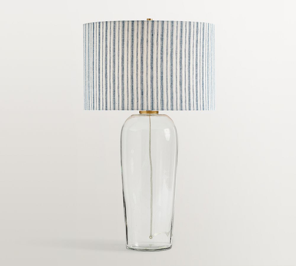 Carter Glass Table Lamp with Mark D. Sikes Pixie Shade (29&quot;)