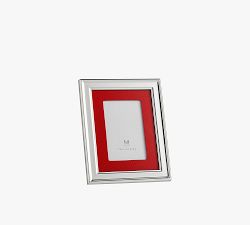 Personalized Silver-Plated Grosgrain Ribbon Mat Frames
