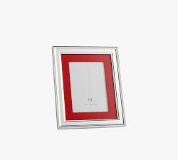 Personalized Silver-Plated Grosgrain Ribbon Mat Frames