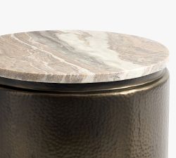 Solana Round Marble Accent Table (12&quot;)