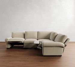 Big Sur Roll Arm Reversible Power Reclining Sectional (122&quot;-134&quot;)