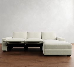 Big Sur Square Arm Power Reclining Chaise Sectional (114&quot;-126&quot;)