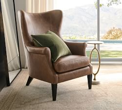 Champlain Roll Arm Leather Chair