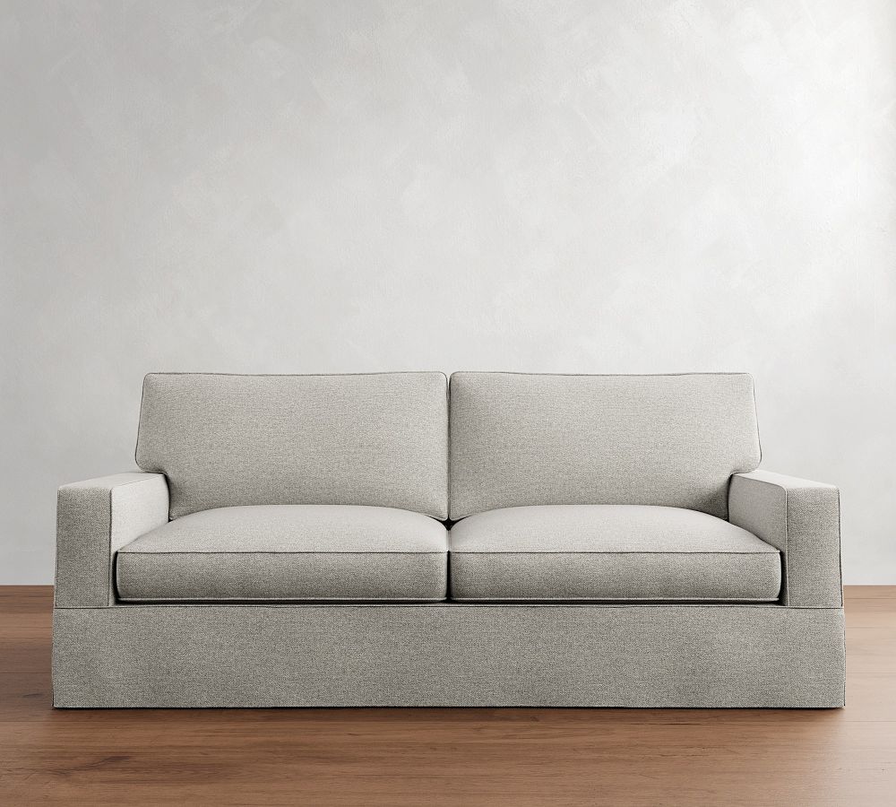 PB Comfort Square Arm Slipcovered Sofa (62&quot;-118&quot;)
