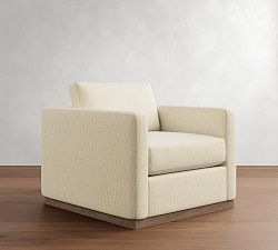 Carmel Slim Arm Wood Base Chair