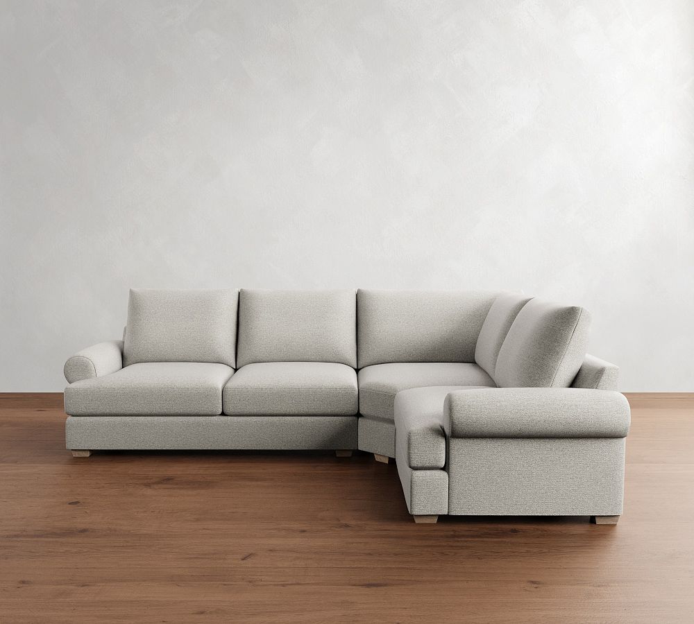 Canyon Roll Arm 3-Piece Wedge Sectional (129&quot;)