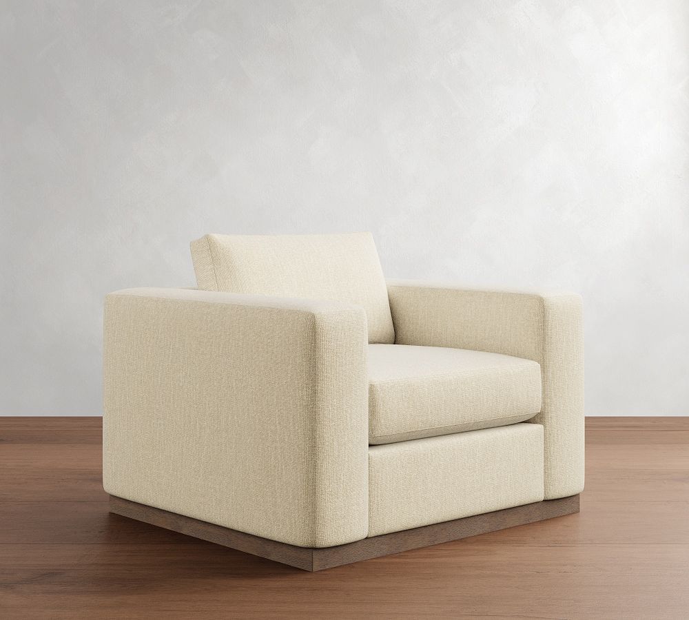 Carmel Wide Arm Wood Base Chair