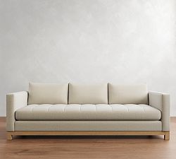 Jake Tufted Seadrift Wood Base Sofa (63&quot;&ndash;96&quot;)