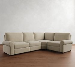 Big Sur Roll Arm Reversible Power Reclining Sectional (122&quot;-134&quot;)
