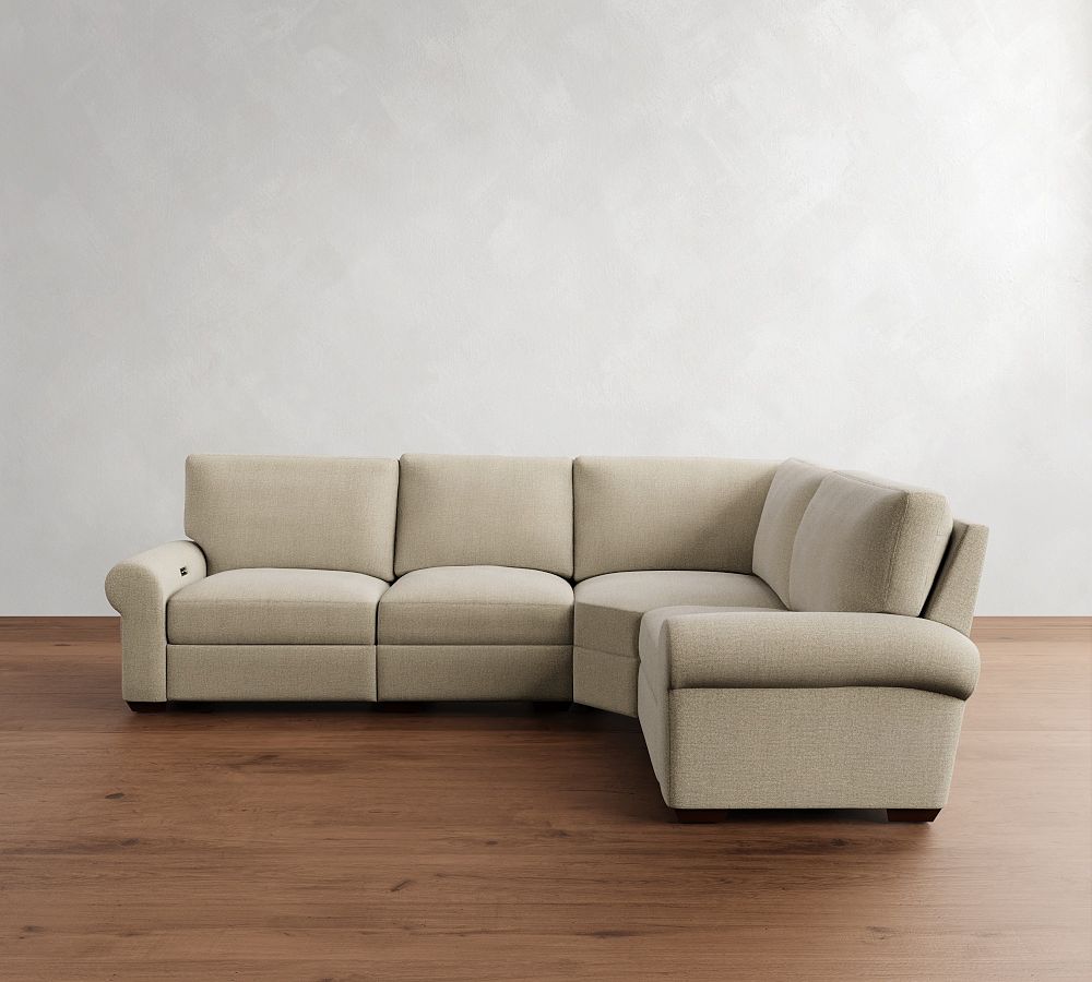 Big Sur Roll Arm Reversible Power Reclining Sectional (122&quot;-134&quot;)