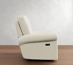 PB Comfort Modern Roll Arm Manual &amp; Power Swivel Glider Recliner