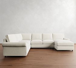 PB Comfort Roll Arm L-Shaped Chaise Sectional (137&quot;)