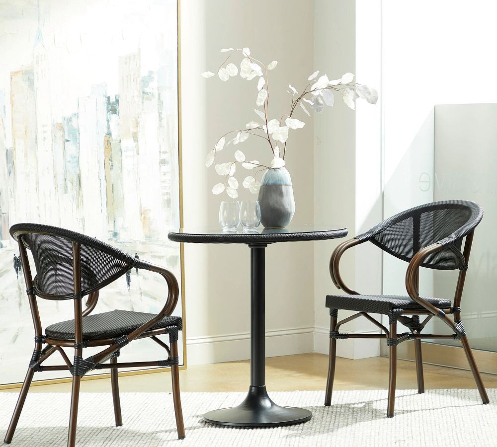 Celano Round Glass Top Pedestal Bistro Table (29&quot;)