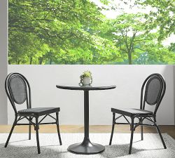 Celano Round Glass Top Pedestal Bistro Table (29&quot;)