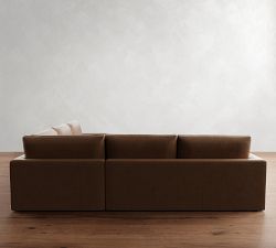 Westwood Square Arm Leather 3-Piece L-Shaped Wedge Sectional (128&quot;)