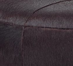 Kensy Hair on Hide Pouf (18.5&quot;)