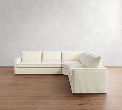 Westwood Slim Arm Flange Edge 3-Piece L-Shaped Wedge Sectional (125&quot;)