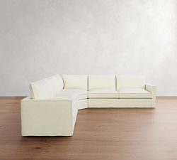 Westwood Slim Arm Flange Edge 3-Piece L-Shaped Wedge Sectional (125&quot;)