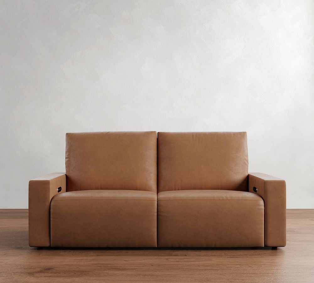 Larkspur Leather Power Reclining Sofa - Storage Available (86&quot;)