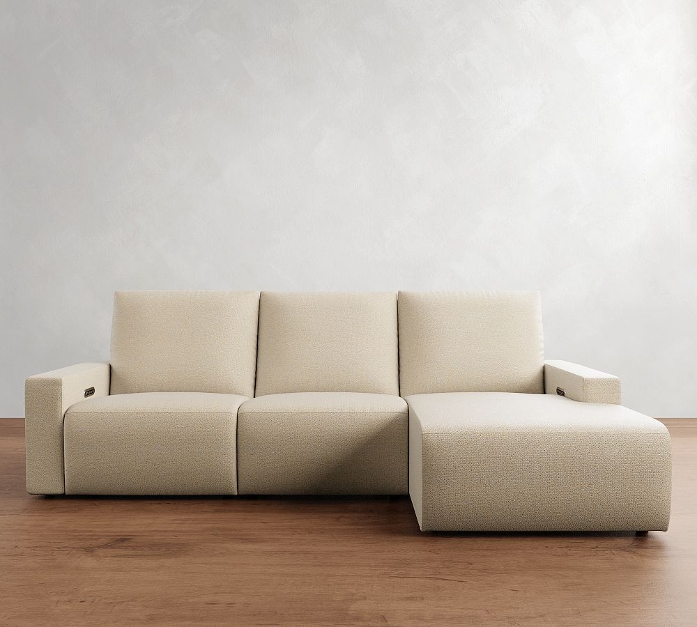 Larkspur Power Reclining Chaise Sectional - Storage Available (114&quot;-127&quot;)