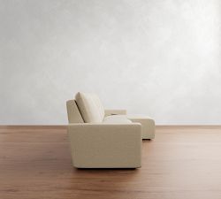 Larkspur Power Reclining Chaise Sectional - Storage Available (114&quot;-127&quot;)