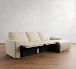 Larkspur Power Reclining Chaise Sectional - Storage Available (114&quot;-127&quot;)