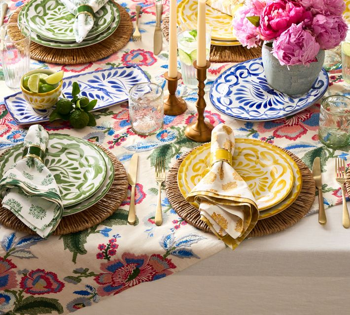 Puebla Porcelain Rectangular Platter | Pottery Barn