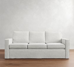 Cameron Square Arm Slipcovered Side Sleeper Sofa (91&quot;)