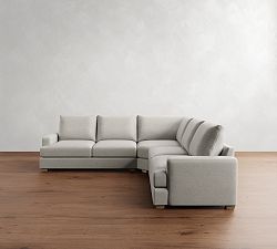 Canyon Square Arm 3-Piece L-Shaped Wedge Sectional (126&quot;)
