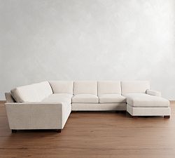 Turner Square Arm L-Shaped Chaise Sectional (140&quot;)