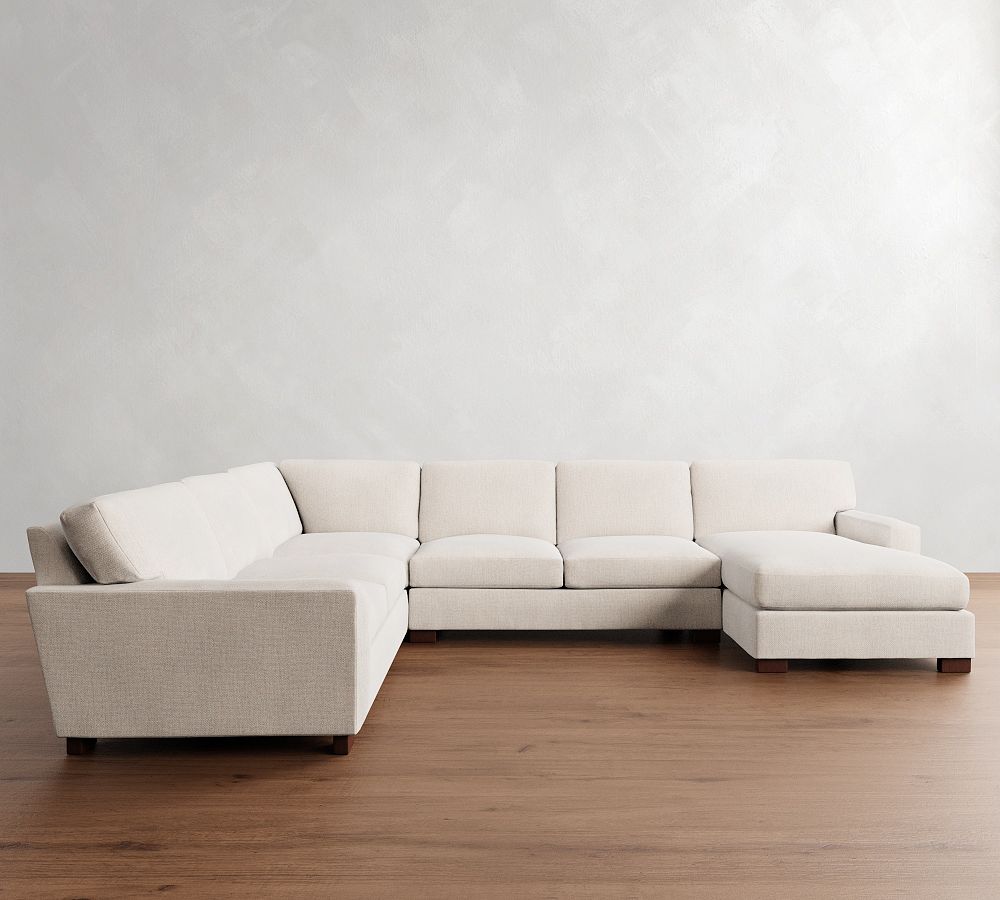 Turner Square Arm L-Shaped Chaise Sectional (140&quot;)